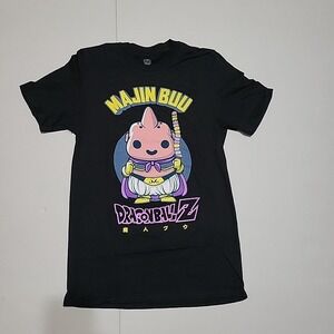 Funko Pop Tees Dragon Ball Z Majin Buu Black T-Shirt DBZ Anime Official Small